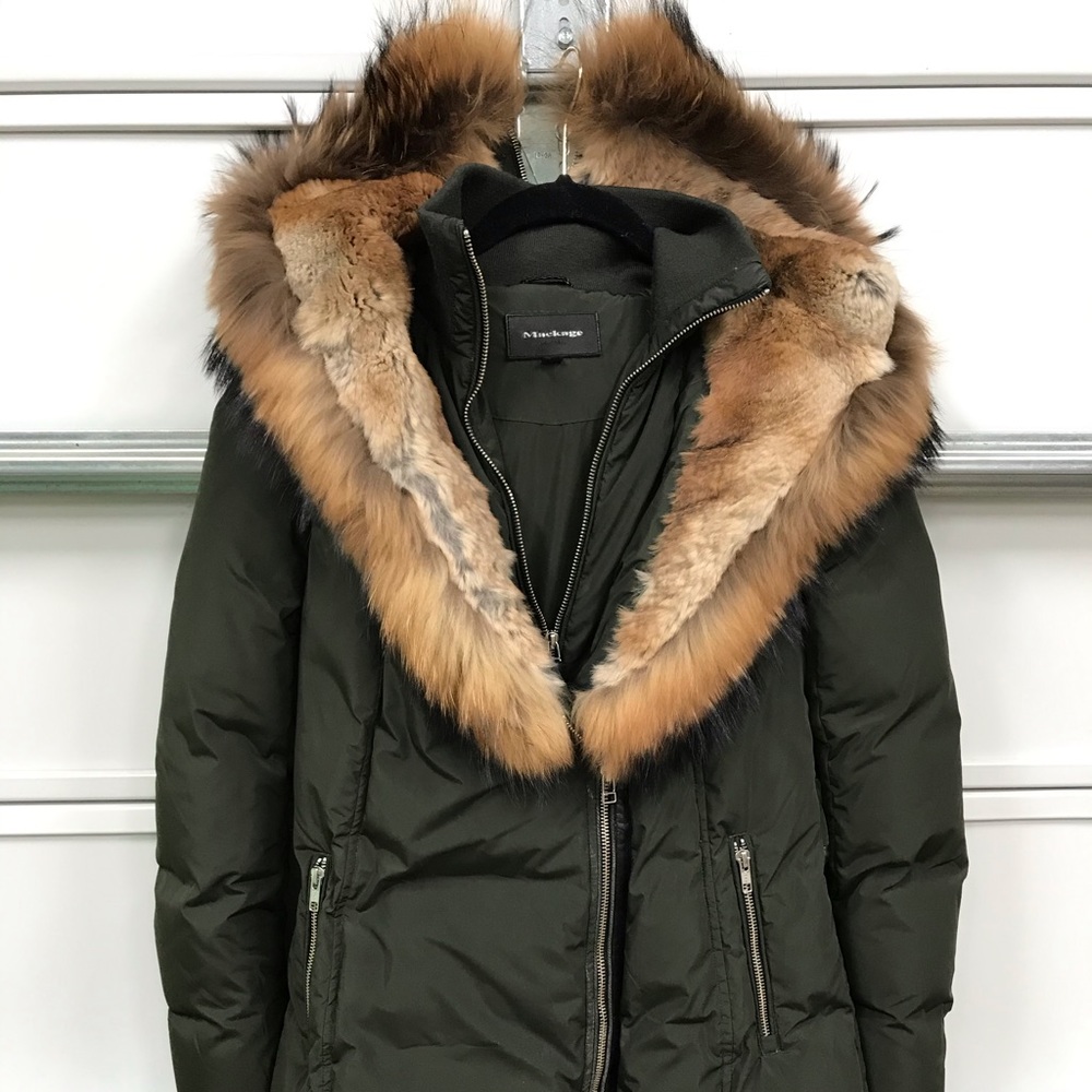 Gorgeous Mackage coat with fur trimmed hood